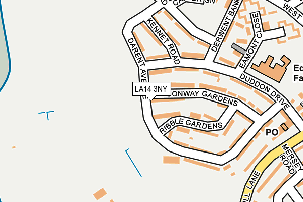 LA14 3NY map - OS OpenMap – Local (Ordnance Survey)
