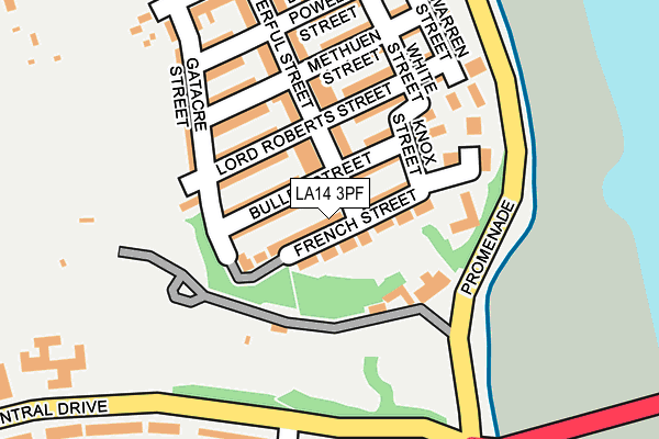 LA14 3PF map - OS OpenMap – Local (Ordnance Survey)