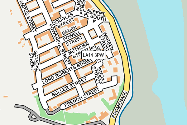LA14 3PW map - OS OpenMap – Local (Ordnance Survey)