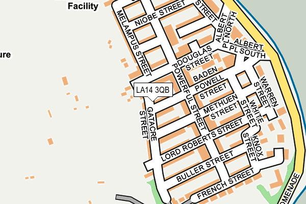 LA14 3QB map - OS OpenMap – Local (Ordnance Survey)