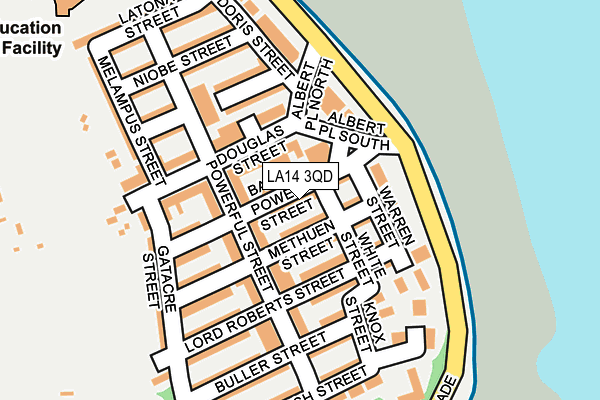 LA14 3QD map - OS OpenMap – Local (Ordnance Survey)