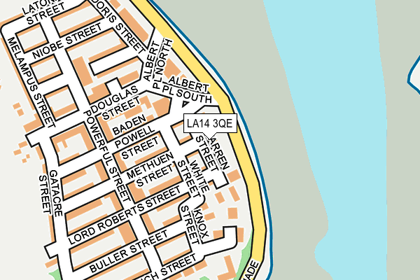 LA14 3QE map - OS OpenMap – Local (Ordnance Survey)