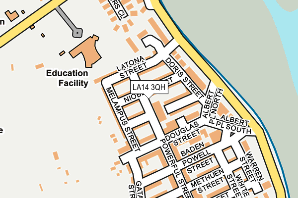 LA14 3QH map - OS OpenMap – Local (Ordnance Survey)