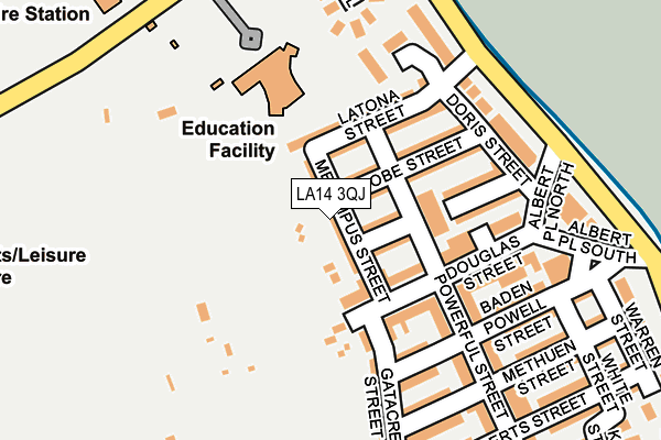 LA14 3QJ map - OS OpenMap – Local (Ordnance Survey)
