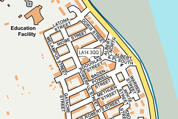 LA14 3QQ map - OS OpenMap – Local (Ordnance Survey)