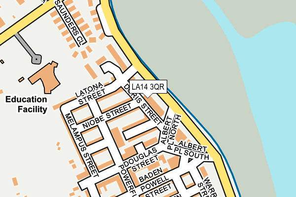 LA14 3QR map - OS OpenMap – Local (Ordnance Survey)