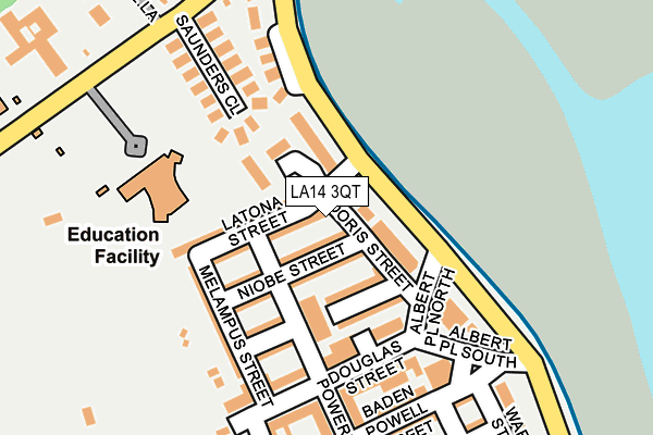 LA14 3QT map - OS OpenMap – Local (Ordnance Survey)