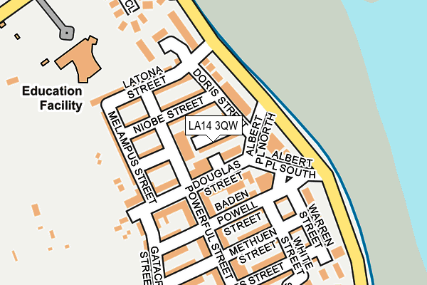 LA14 3QW map - OS OpenMap – Local (Ordnance Survey)