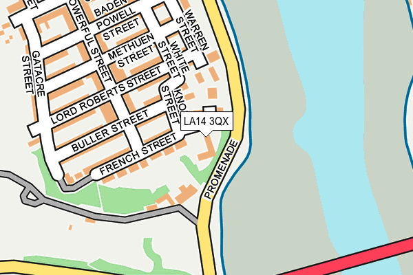 LA14 3QX map - OS OpenMap – Local (Ordnance Survey)