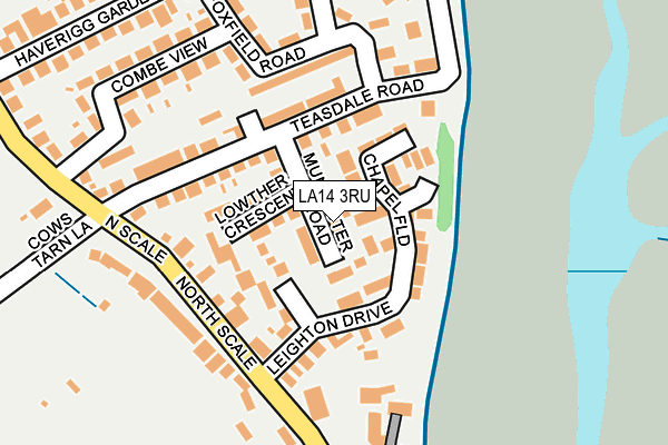 LA14 3RU map - OS OpenMap – Local (Ordnance Survey)