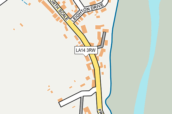 LA14 3RW map - OS OpenMap – Local (Ordnance Survey)