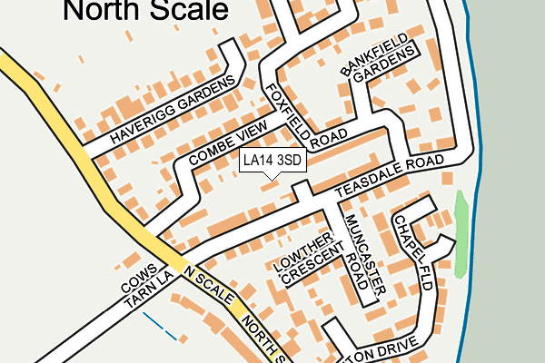 LA14 3SD map - OS OpenMap – Local (Ordnance Survey)