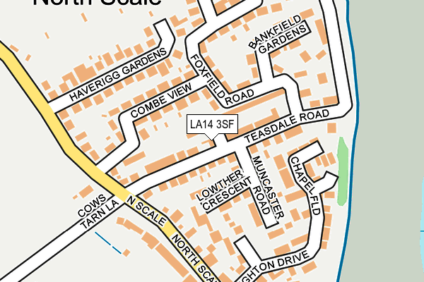 LA14 3SF map - OS OpenMap – Local (Ordnance Survey)