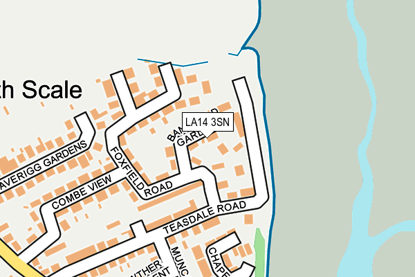 LA14 3SN map - OS OpenMap – Local (Ordnance Survey)