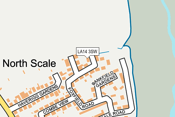 LA14 3SW map - OS OpenMap – Local (Ordnance Survey)