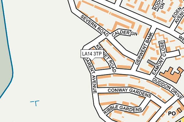 LA14 3TP map - OS OpenMap – Local (Ordnance Survey)