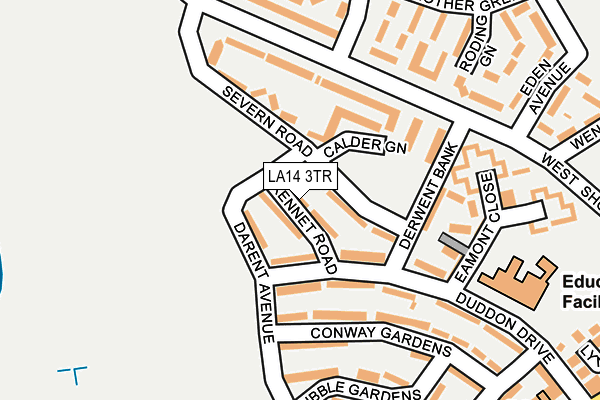 LA14 3TR map - OS OpenMap – Local (Ordnance Survey)