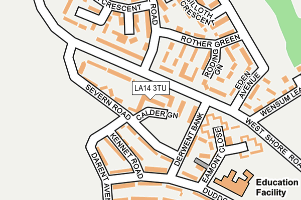 LA14 3TU map - OS OpenMap – Local (Ordnance Survey)