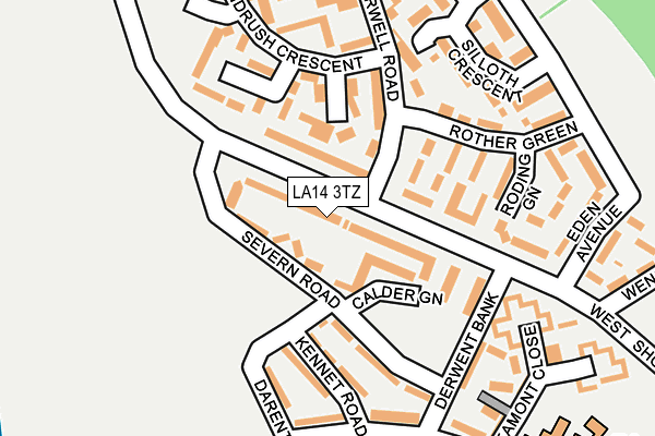 LA14 3TZ map - OS OpenMap – Local (Ordnance Survey)