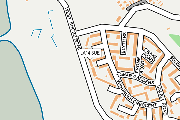 LA14 3UE map - OS OpenMap – Local (Ordnance Survey)