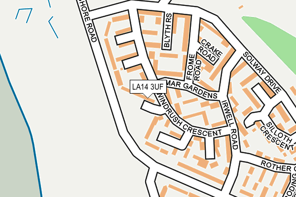 LA14 3UF map - OS OpenMap – Local (Ordnance Survey)