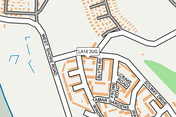 LA14 3UG map - OS OpenMap – Local (Ordnance Survey)