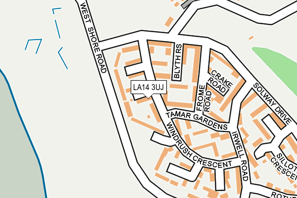 LA14 3UJ map - OS OpenMap – Local (Ordnance Survey)