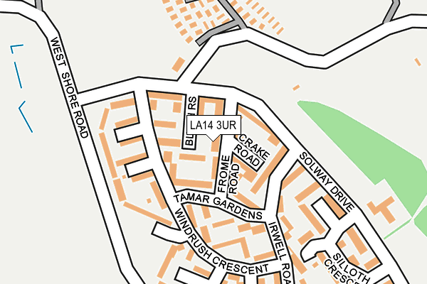 LA14 3UR map - OS OpenMap – Local (Ordnance Survey)