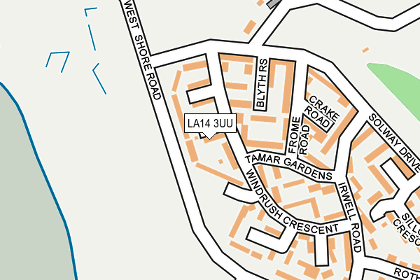 LA14 3UU map - OS OpenMap – Local (Ordnance Survey)