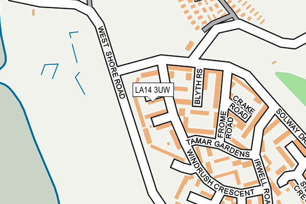 LA14 3UW map - OS OpenMap – Local (Ordnance Survey)