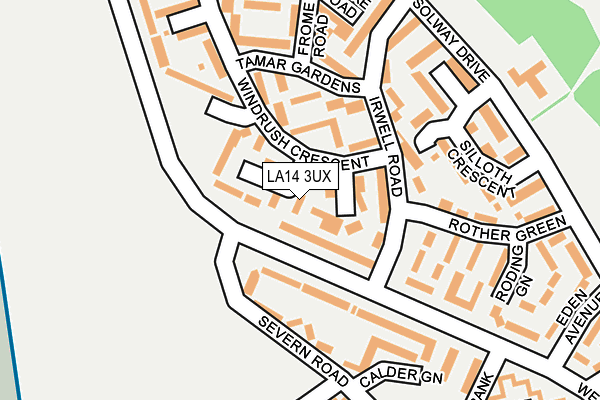 LA14 3UX map - OS OpenMap – Local (Ordnance Survey)