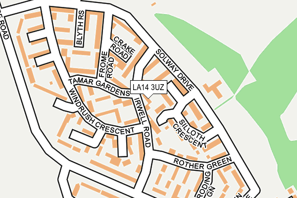 LA14 3UZ map - OS OpenMap – Local (Ordnance Survey)