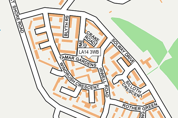 LA14 3WB map - OS OpenMap – Local (Ordnance Survey)