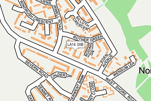 LA14 3XB map - OS OpenMap – Local (Ordnance Survey)