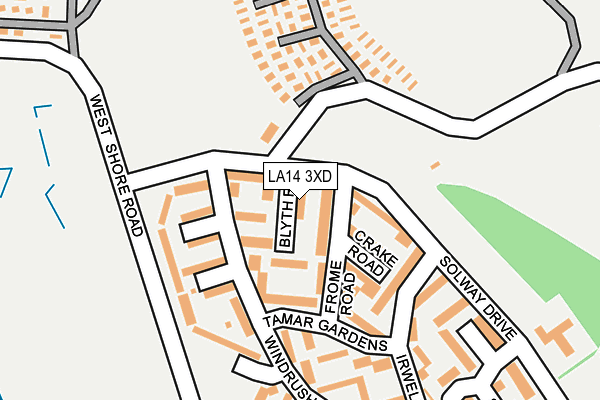 LA14 3XD map - OS OpenMap – Local (Ordnance Survey)
