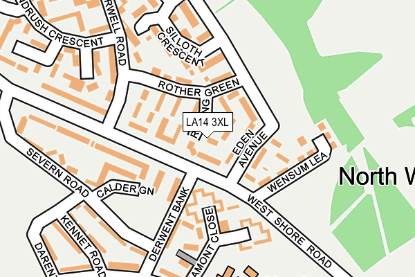 LA14 3XL map - OS OpenMap – Local (Ordnance Survey)