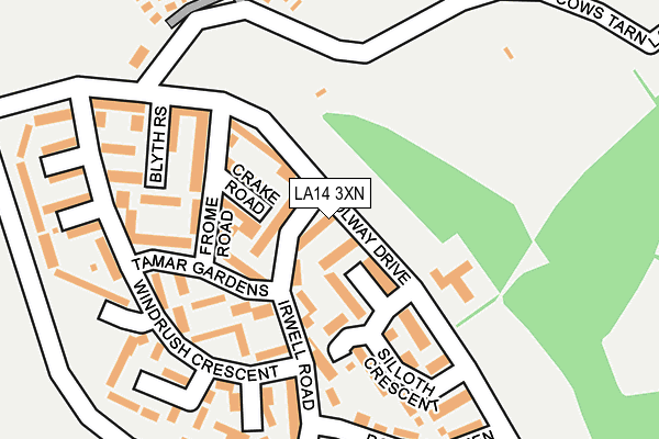 LA14 3XN map - OS OpenMap – Local (Ordnance Survey)