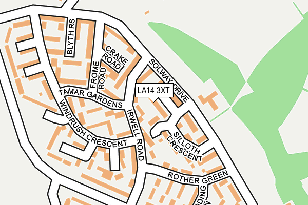 LA14 3XT map - OS OpenMap – Local (Ordnance Survey)