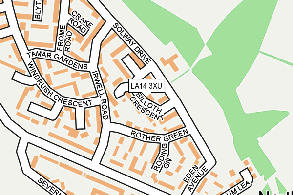 LA14 3XU map - OS OpenMap – Local (Ordnance Survey)