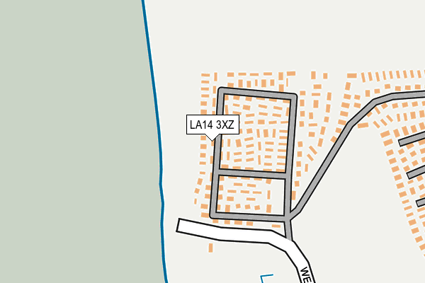 LA14 3XZ map - OS OpenMap – Local (Ordnance Survey)