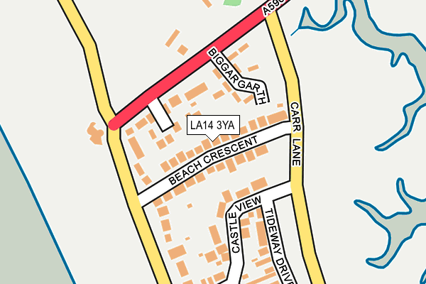 LA14 3YA map - OS OpenMap – Local (Ordnance Survey)