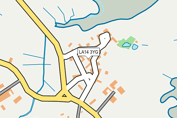 LA14 3YG map - OS OpenMap – Local (Ordnance Survey)