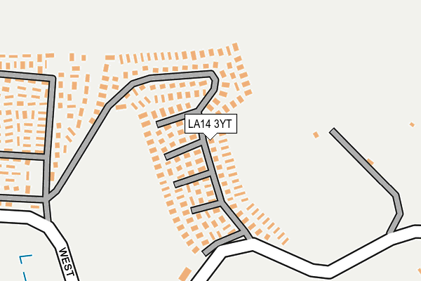 LA14 3YT map - OS OpenMap – Local (Ordnance Survey)