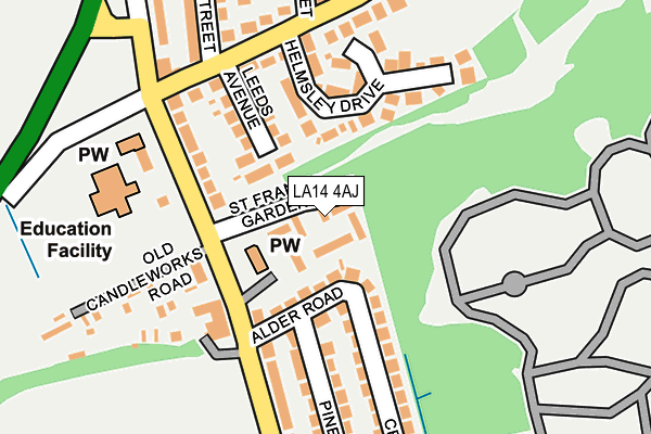 LA14 4AJ map - OS OpenMap – Local (Ordnance Survey)