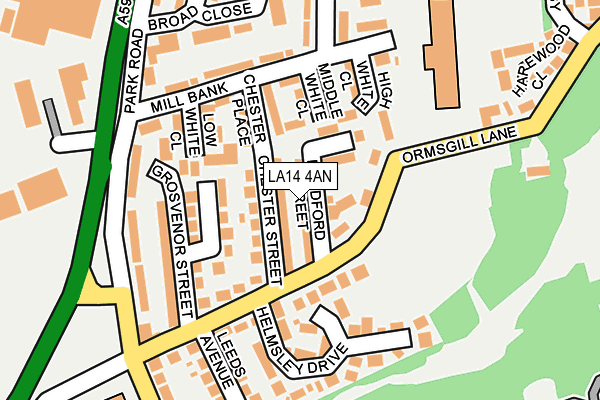 LA14 4AN map - OS OpenMap – Local (Ordnance Survey)