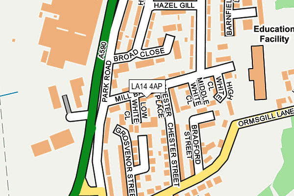 LA14 4AP map - OS OpenMap – Local (Ordnance Survey)