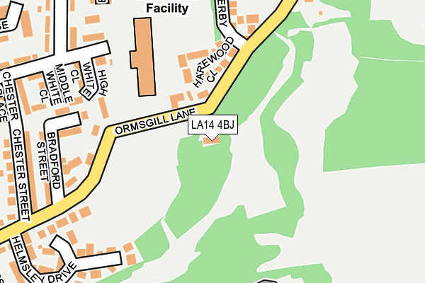 LA14 4BJ map - OS OpenMap – Local (Ordnance Survey)