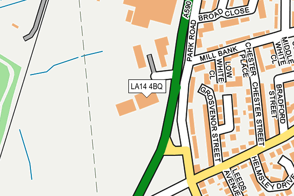 LA14 4BQ map - OS OpenMap – Local (Ordnance Survey)