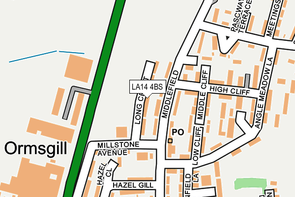 LA14 4BS map - OS OpenMap – Local (Ordnance Survey)