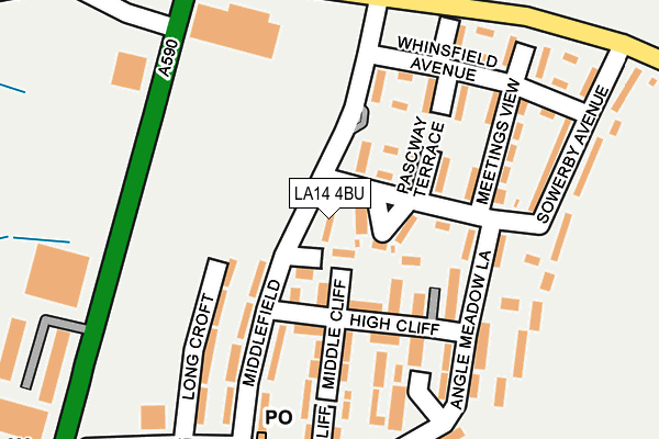 LA14 4BU map - OS OpenMap – Local (Ordnance Survey)